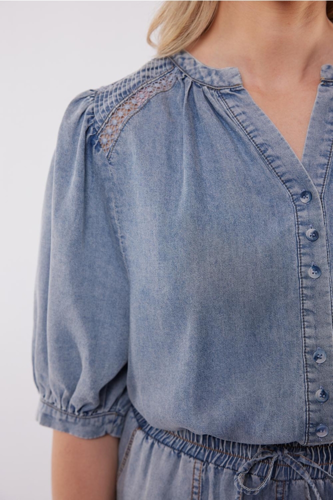 MONTEROSSO TOP 2ZFBC12 903 DENIM MID BLUE